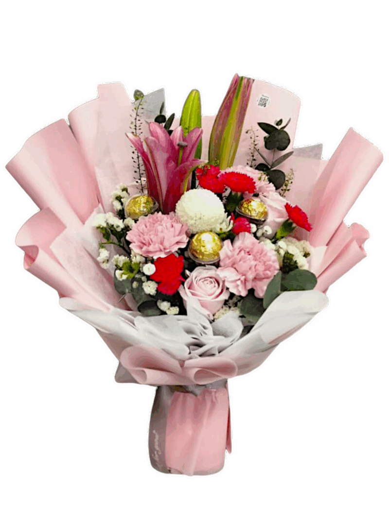 Pink Lily Carnation Bouquet